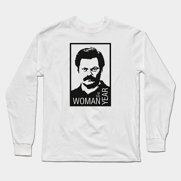 Ron tv show parks Swanson - - Woman of the year Long Sleeve T-Shirt by coolab